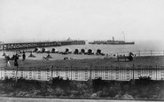 Southwold, the Pier with the London Boat leaving 1906