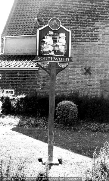 Photo of Southwold, The Village Sign c.1965