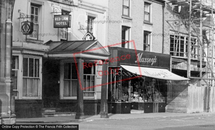 Photo of Spalding, Red Lion Hotel And Massey's, Market Place c.1955