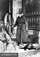 Special Subjects, a Welsh Lady Spinning c1863