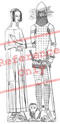 Artist's Impression Of A Knight And His Lady From A Memorial Brass In Ingham Church, Norfolk, Generic