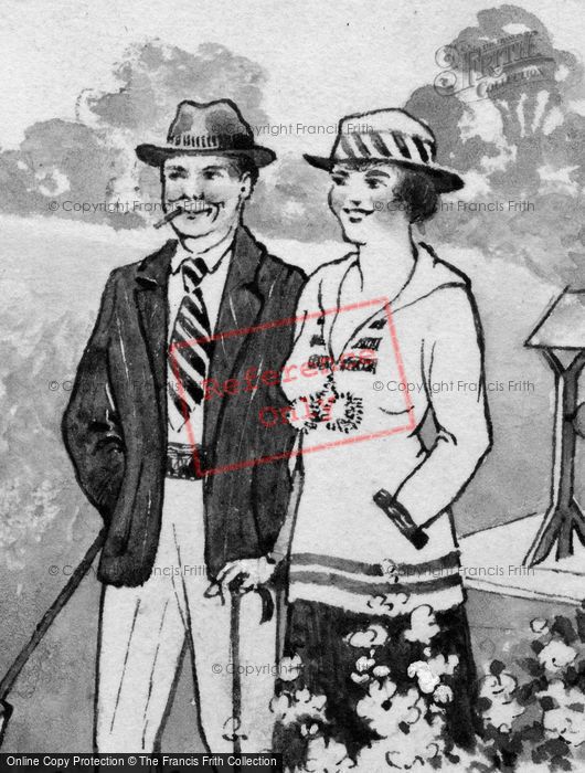 Photo of Happy Couple Sketch 1919