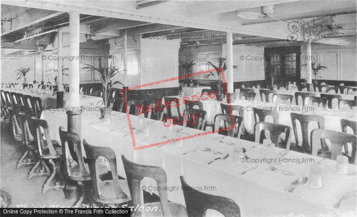 Photo of Orient Line Rms Orvieto, Third Class Dining Saloon c.1910