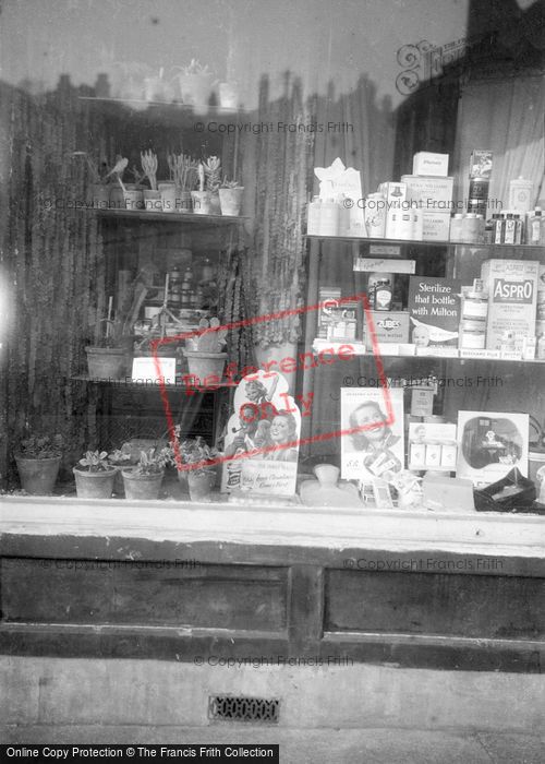 Photo of Pharmacy Shop Window c.1935