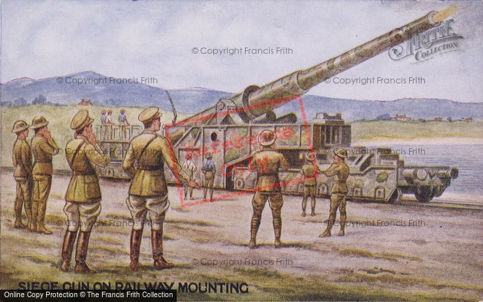 Photo of Seige Gun On Railway Mounting c.1916