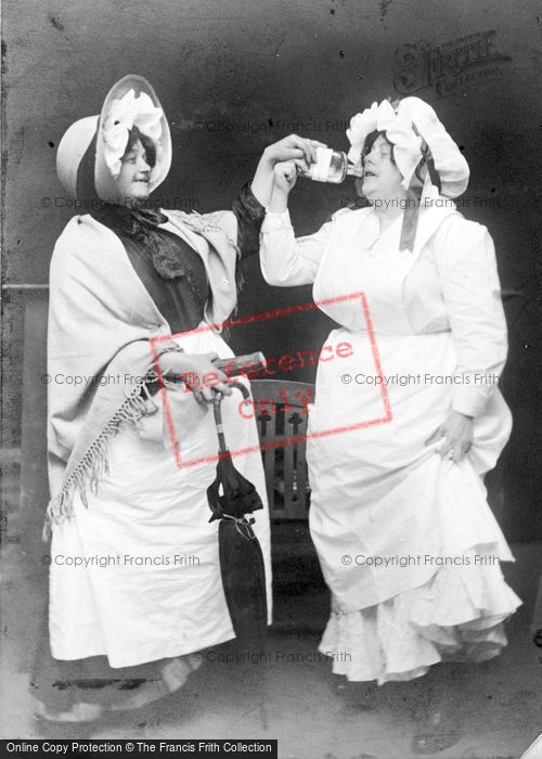 Photo of Two Men Dressed As Ladies c.1912