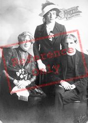 Two Men Dressed As Ladies With A Vicar c.1912, Generic
