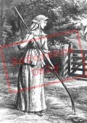 Victorian Girl Turning Hay, Generic