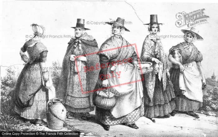Photo of Welsh Costumes By J C Rowland 1848