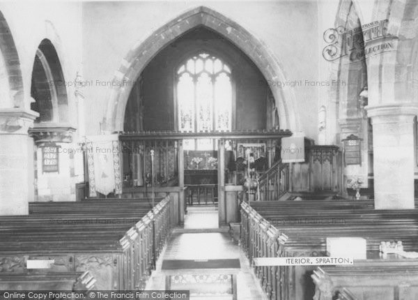 Photo of Spratton, Church Interior c.1965