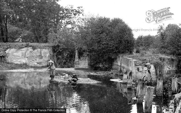 Photo of Sproughton, Fishing By The Old Lock c.1955