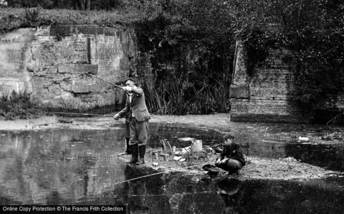 Photo of Sproughton, Man And Boy Fishing c.1955