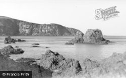 The Cliffs From The Harbour c.1955, St Abbs