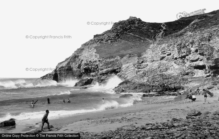 Photo of St Agnes, Beach At Chapel Porth c.1955