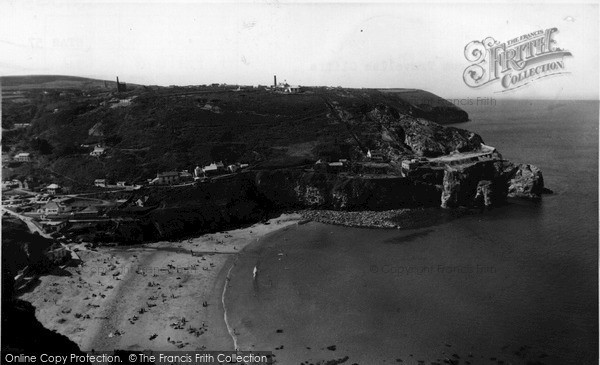 Photo of St Agnes, From Trevellas Cliffs c.1960