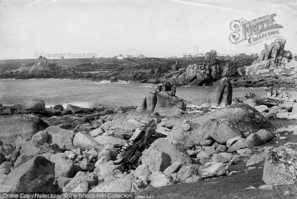 Photo of St Agnes, The Cove And Lighthouse 1892