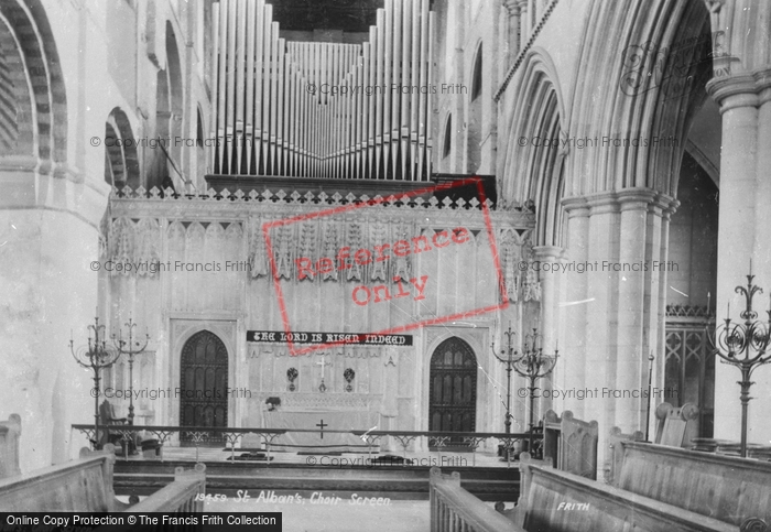 Photo of St Albans, Cathedral And Abbey Church, Choir Screen 1886