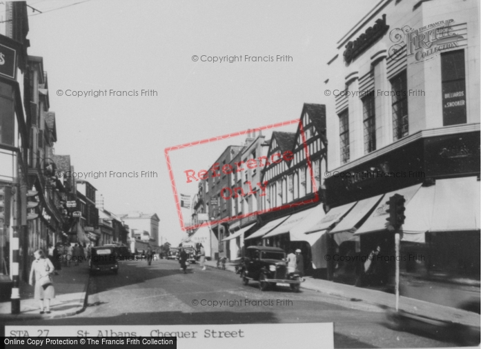 Photo of St Albans, Chequer Street c.1955