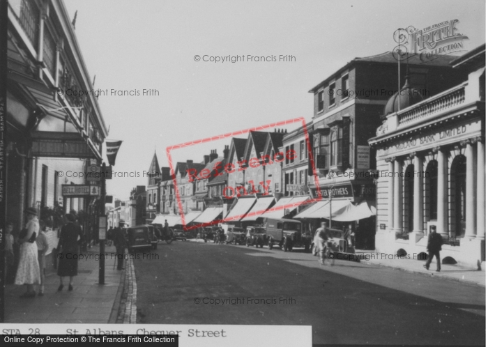 Photo of St Albans, Chequer Street c.1955