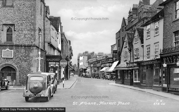 Photo of St Albans, Market Place c.1955