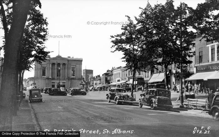Photo of St Albans, St Peter's Street c.1955