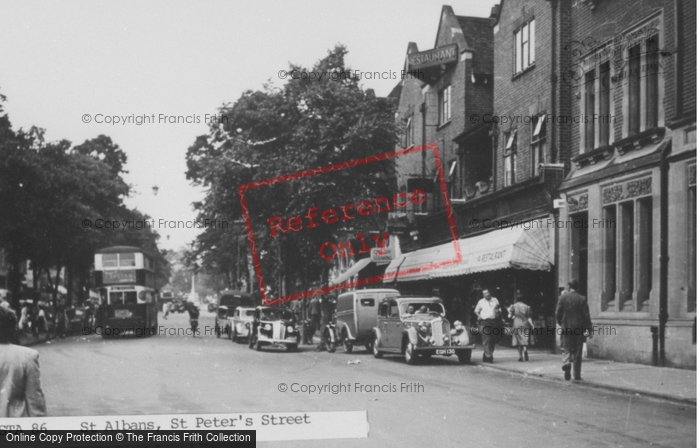 Photo of St Albans, St Peter's Street c.1955