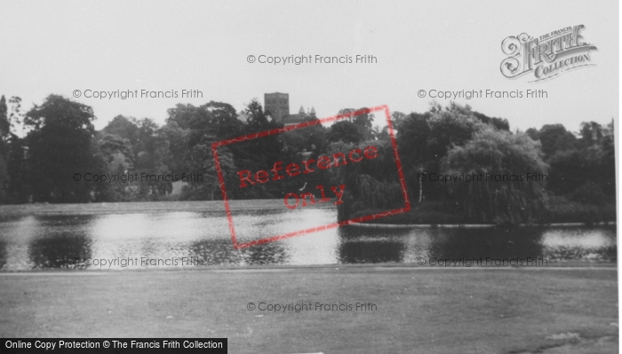 Photo of St Albans, The Cathedral From The Lake c.1955