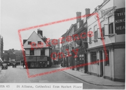 The Cathedral From The Market Place c.1955, St Albans