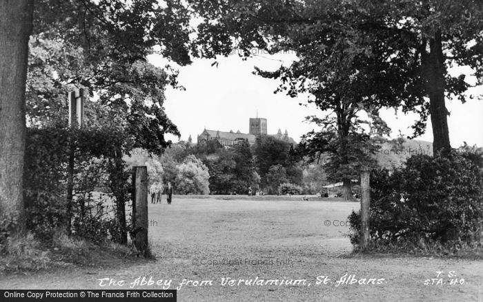 Photo of St Albans, The Cathedral From Verulamium c.1955