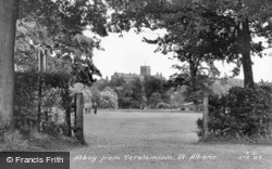 The Cathedral From Verulamium c.1955, St Albans