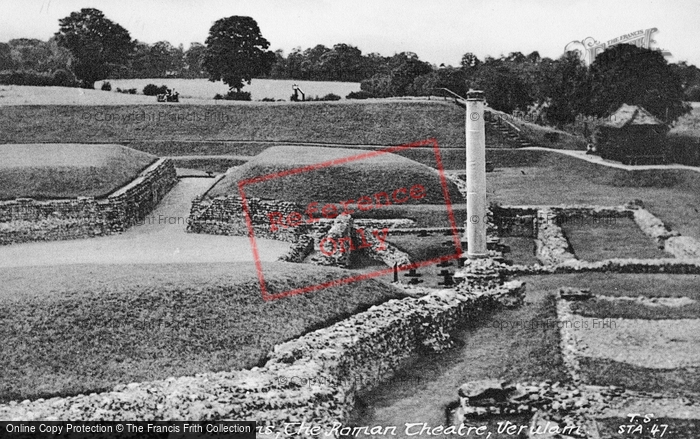 Photo of St Albans, The Roman Theatre, Verulamium c.1955