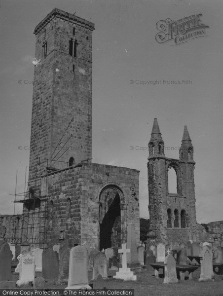 Photo of St Andrews, St Rule's Tower and Cathedral 1953