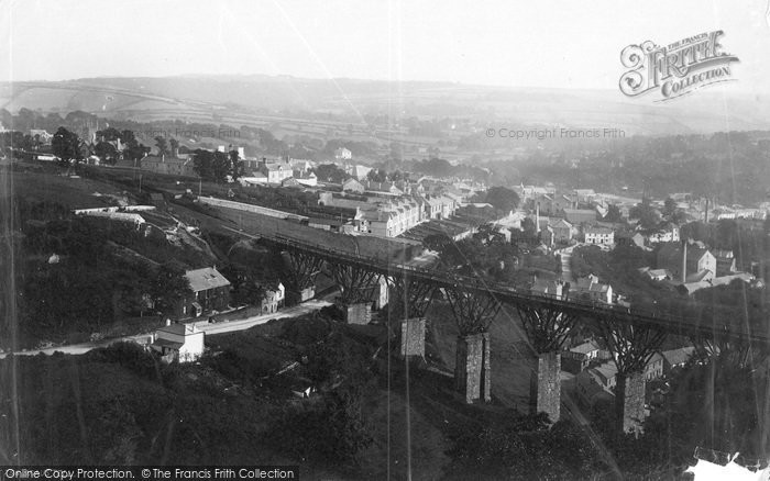 Photo of St Austell, From Above The Railway Bridge c.1884