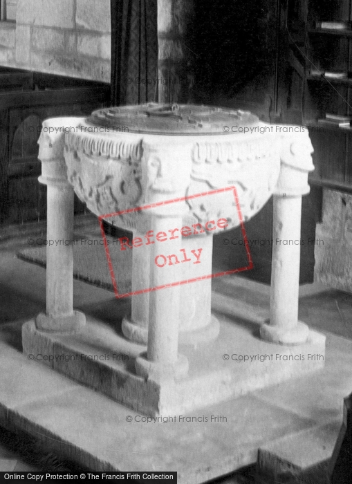 Photo of St Austell, Holt Trinity Church, The Font 1890