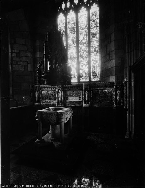 Photo of St Austell, Holy Trinity Church, Baptistry And Font 1927