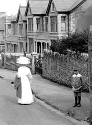 Lady And Boy In Alexandra Road 1912, St Austell