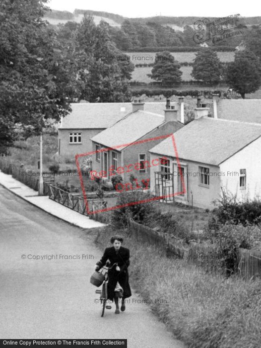 Photo of St Boswells, Woman With Pushbike c.1955