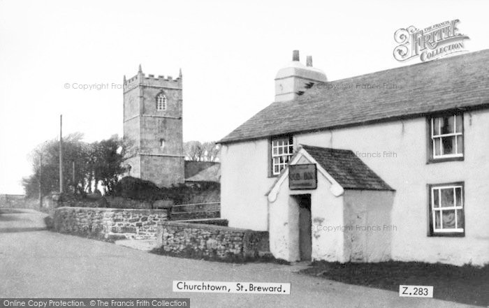 Photo of St Breward, The Old Inn And Church c.1950