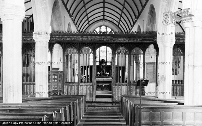 Photo of St Buryan, Church Interior c.1955