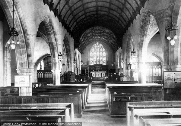 Photo of St Columb Major, Church Interior 1906