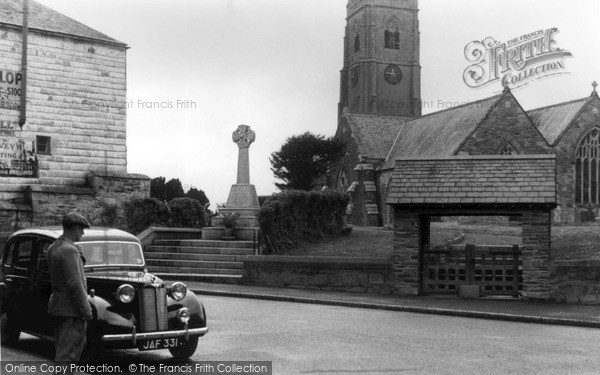 Photo of St Columb Major, The Church And Lychgate c.1955