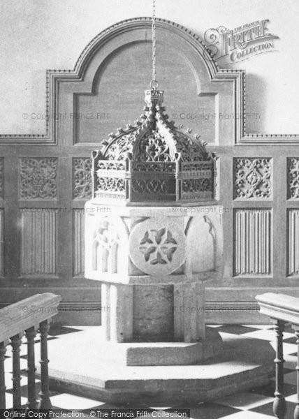 Photo of St Columb Major, The Church, Font 1906