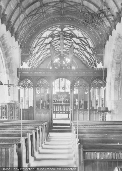 Photo of St Columb Major, The Parish Church, Rood Screen And Chancel 1922