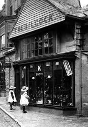 Trebilcock Shoe Shop, Fore Street 1906, St Columb Major