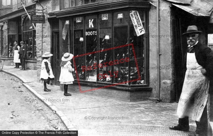 Photo of St Columb Major, Trebilcock Shoe Shop, Fore Street 1906