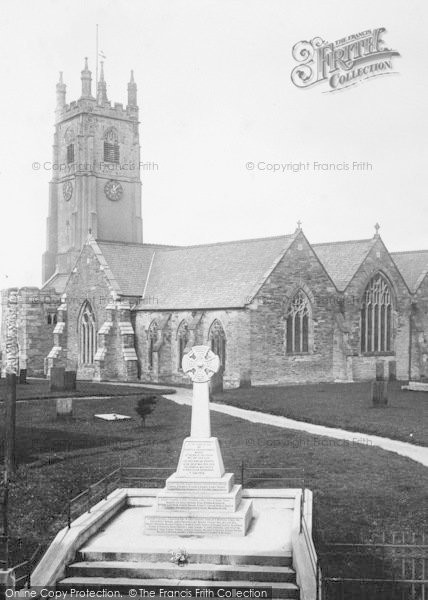 Photo of St Columb Major, War Memorial And St Columba's Church 1922