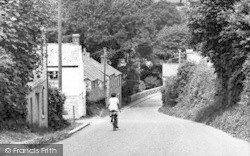 Woman Cycling Down Bridge Hill c.1955, St Columb Major