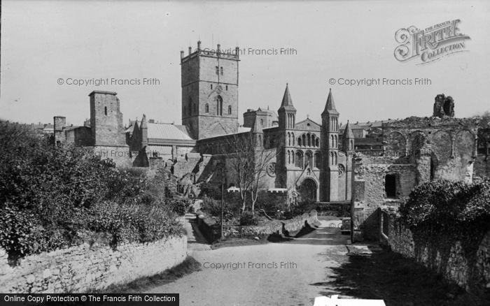 Photo of St Davids, Cathedral From The West c.1950