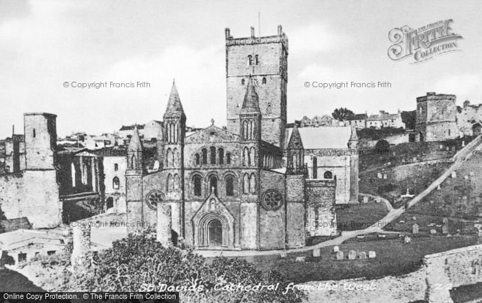 Photo of St Davids, Cathedral From The West c.1950