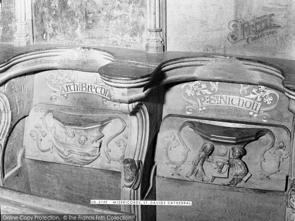 Photo of St Davids, Cathedral, Misericords c.1960